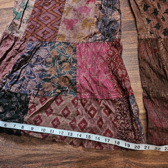 The Little Bazaar Boho Hippie Patchwork Flowy Pants - Picture 8 of 10